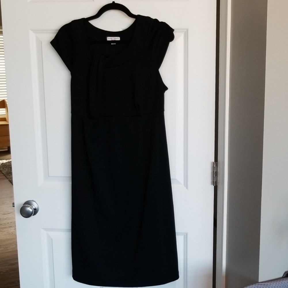 Maternity Knee length black maternity dress